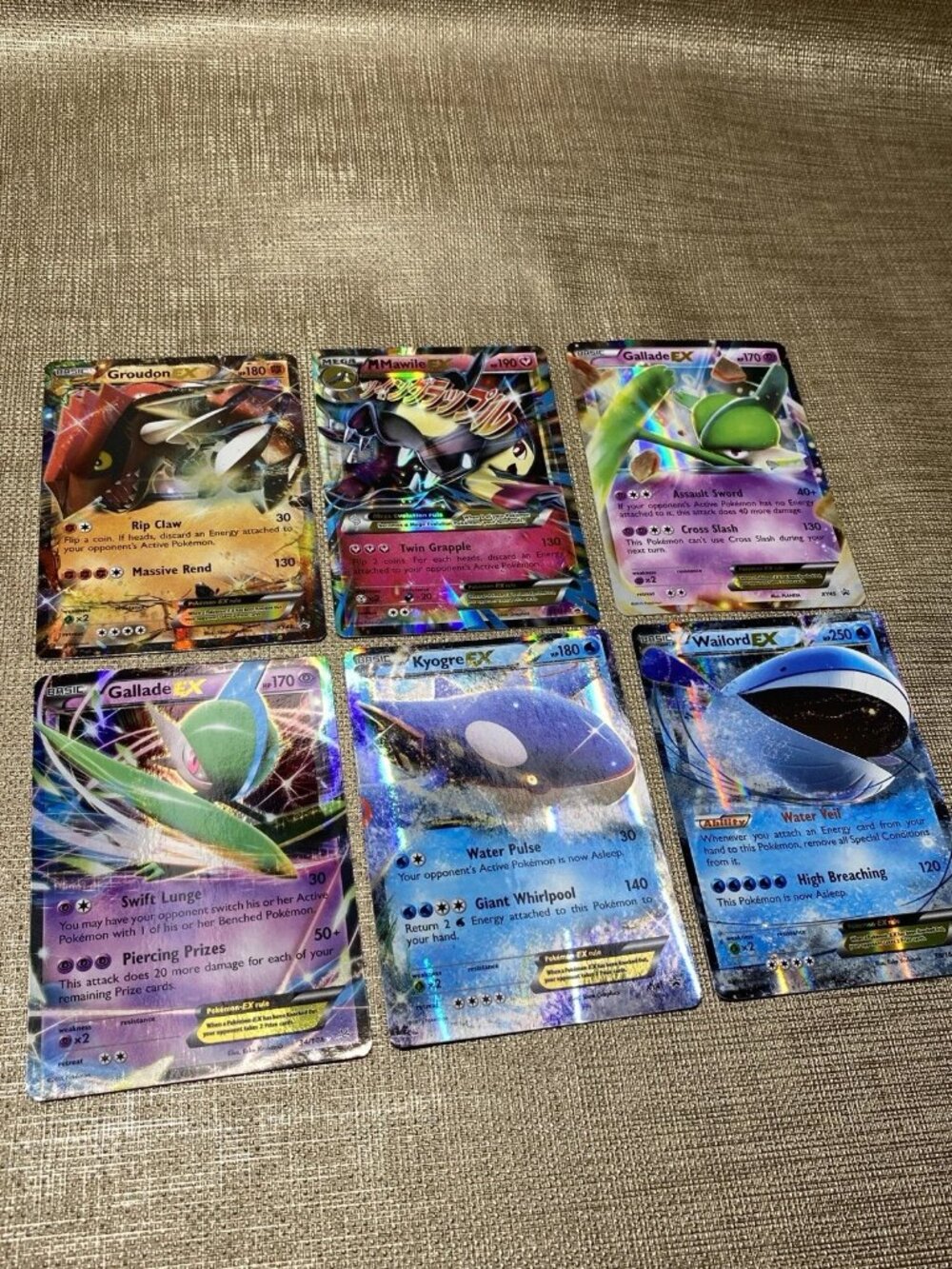 Pokemon EX Cards Lot Groudon Kyogre Mega Mawile Gallade Wailord XY Holo